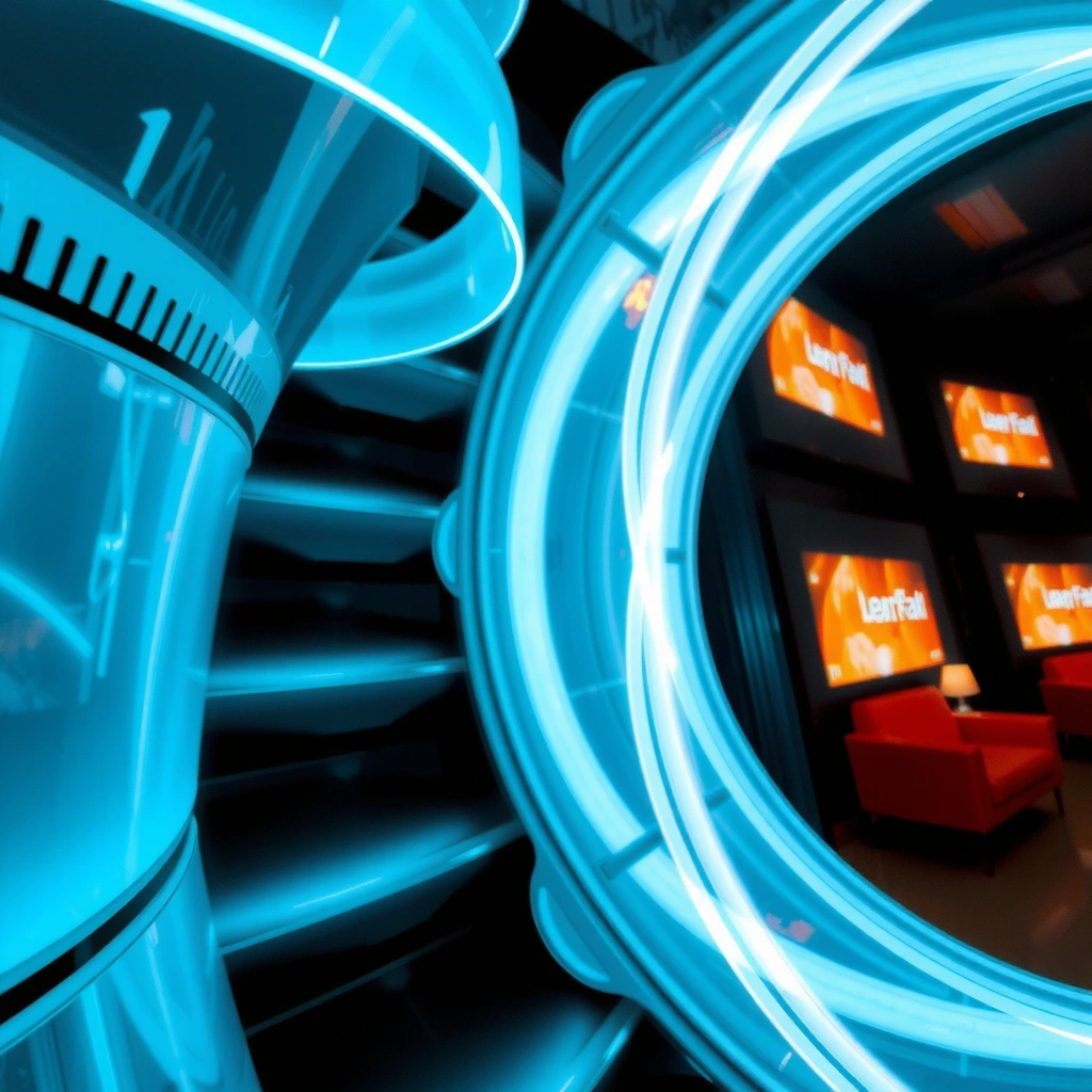 Abstract digital data flow visualization